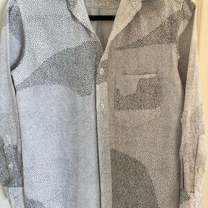 Emily Phillips- Chic Long Sleeve Gray Patterned Dress